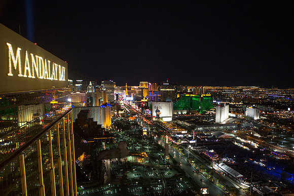 Mandalay Bay Foundation Room, Strip view